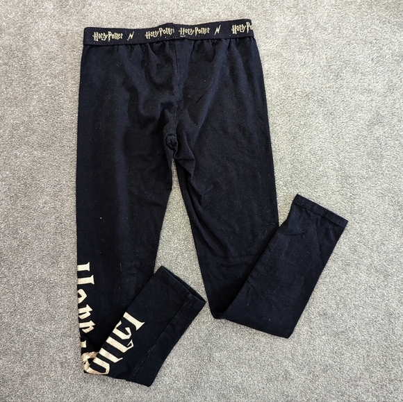 Harry Potter lounge pants black shimmery gold writings youth Large cotton comfy - Picture 5 of 6